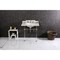 Kingston Brass 30 Carrara Marble Console Sink with Acrylic Legs, Marble WhiteBrushed Brass LMS3030MA7 - alternate 6